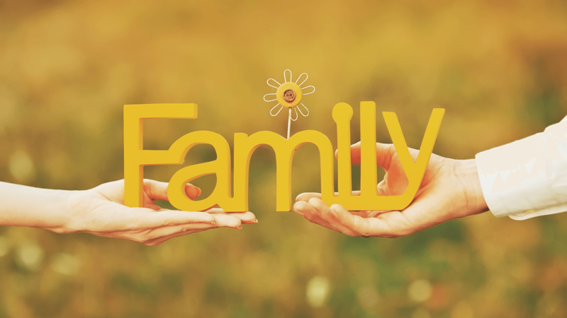 Todos los miembros de la familia en inglés - Banner