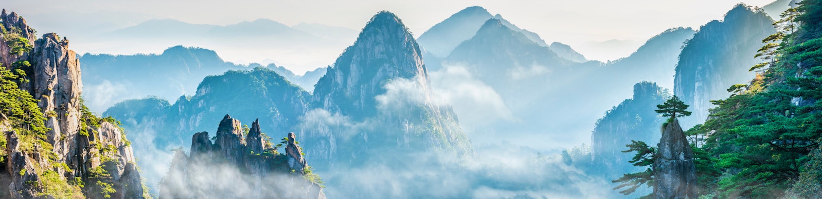 Chinese mountains in the morning