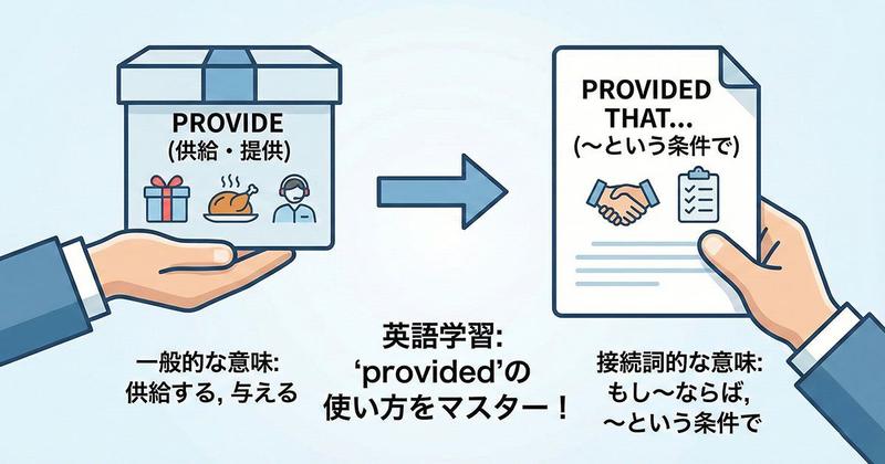 英語の「provided」を説明している図