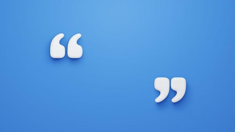 英語の直接話法の引用符のイメージ