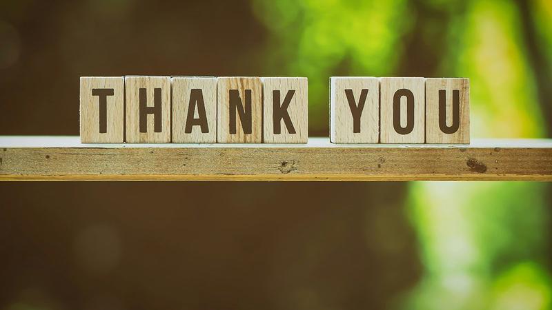 英語で「Thank you（ありがとう）」のイメージ