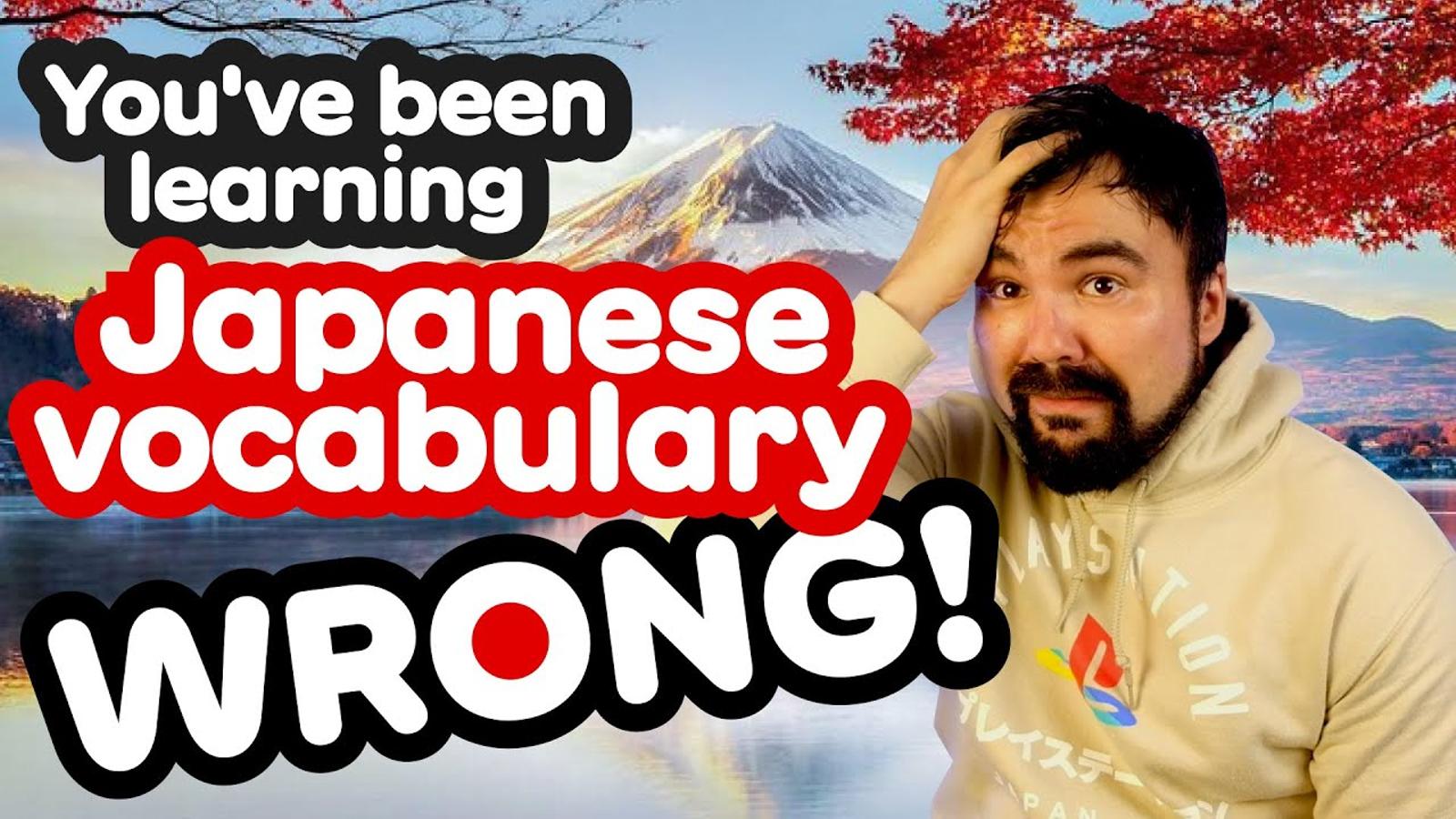 A surprised man who has just realized that he took the wrong approach to memorizing Japanese vocabulary.