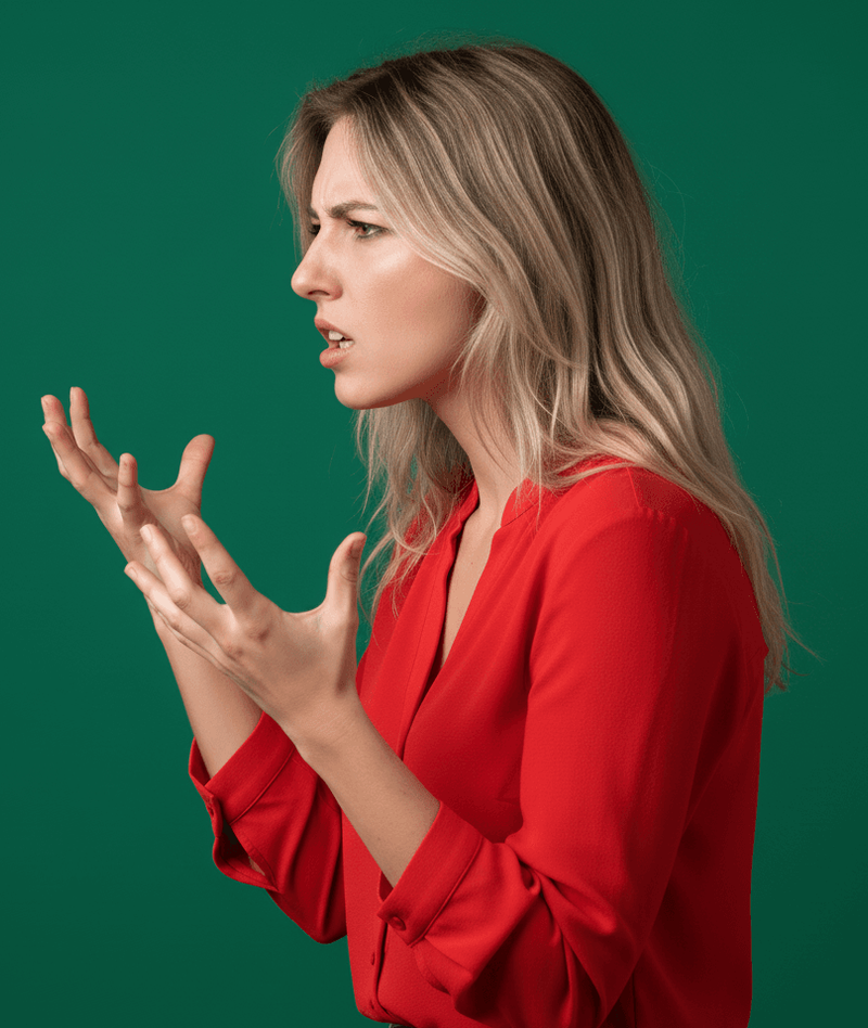 italian woman using italian curse words