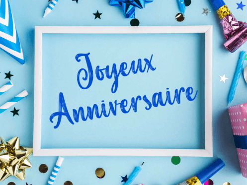 How to say happy birthday in French - Banner