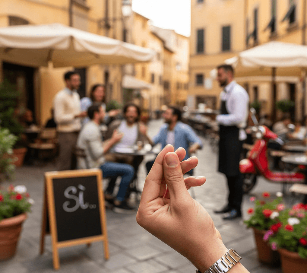 Famous hand gesture of Italian people.