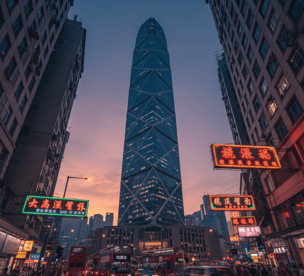 hongkong night lights