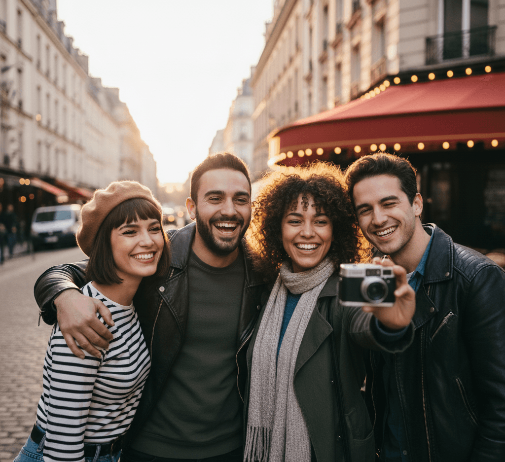 People enjoying the scenery at France.