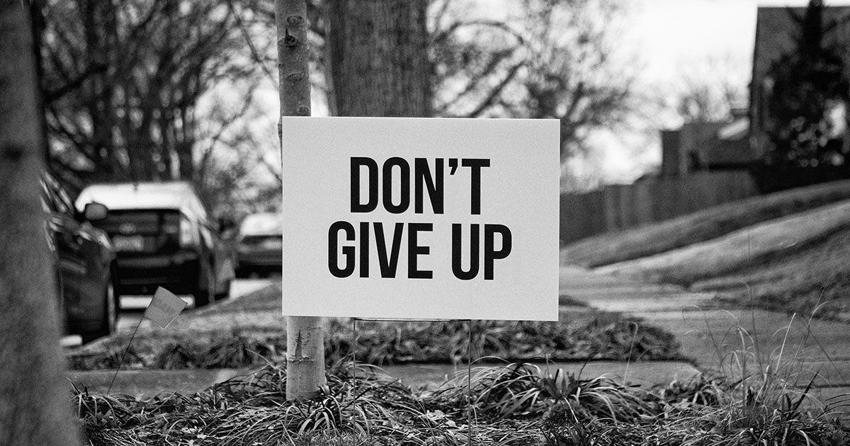 英語でdon't give upのイメージ