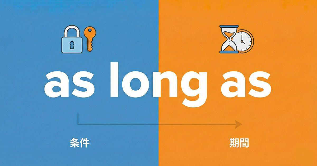 英語の「as long as」を説明している図