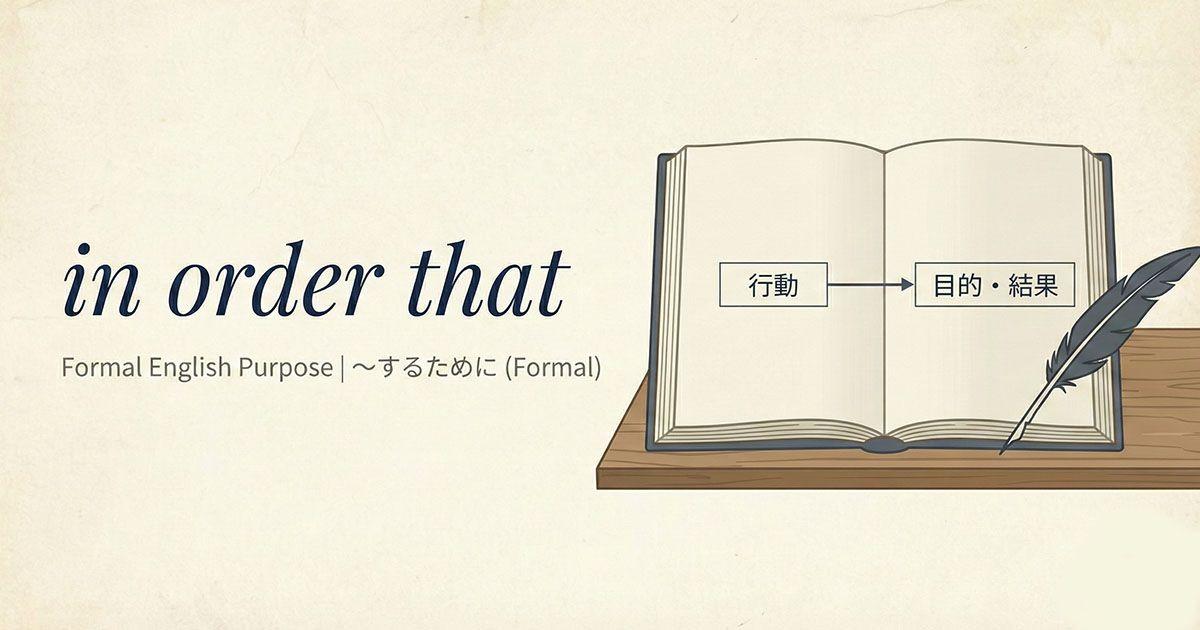 英語の「in order that」を説明している図
