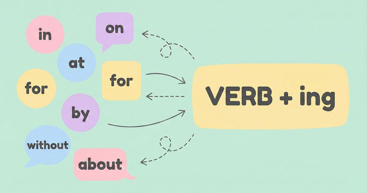 前置詞+動名詞(V + -ing)のイメージ