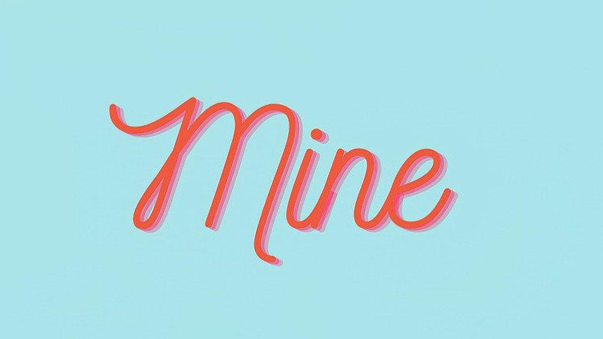 英語の所有代名詞「mine」のイメージ