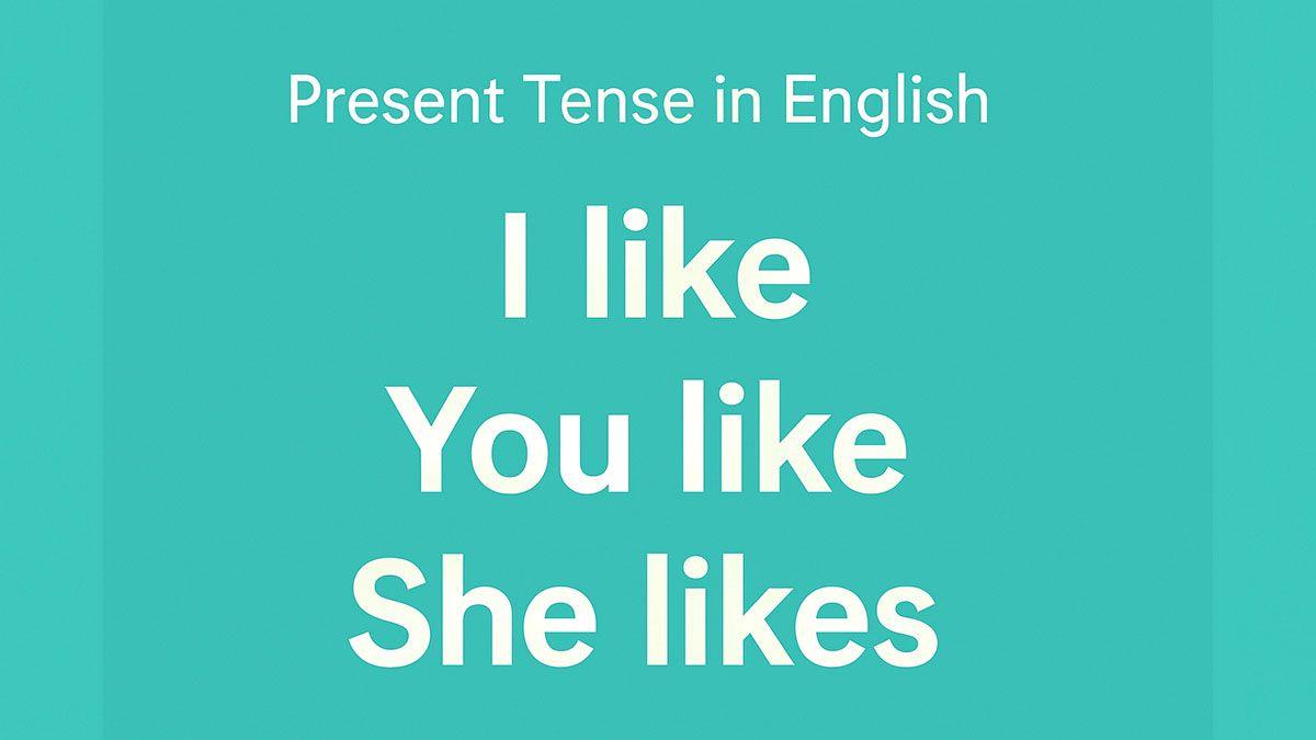 英語の動詞「like」の現在形のイメージ