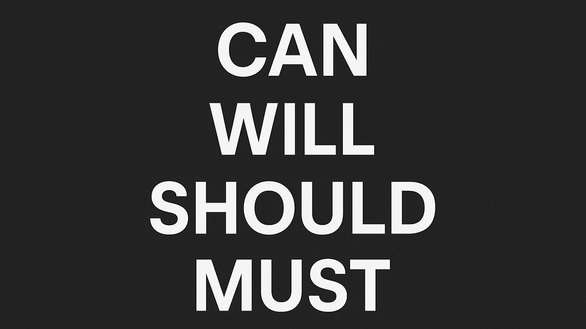 英語の助動詞「can」「will」「should」「must」のイメージ