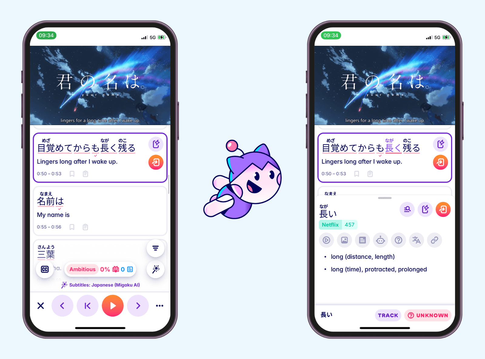 learn japanese language with migaku app