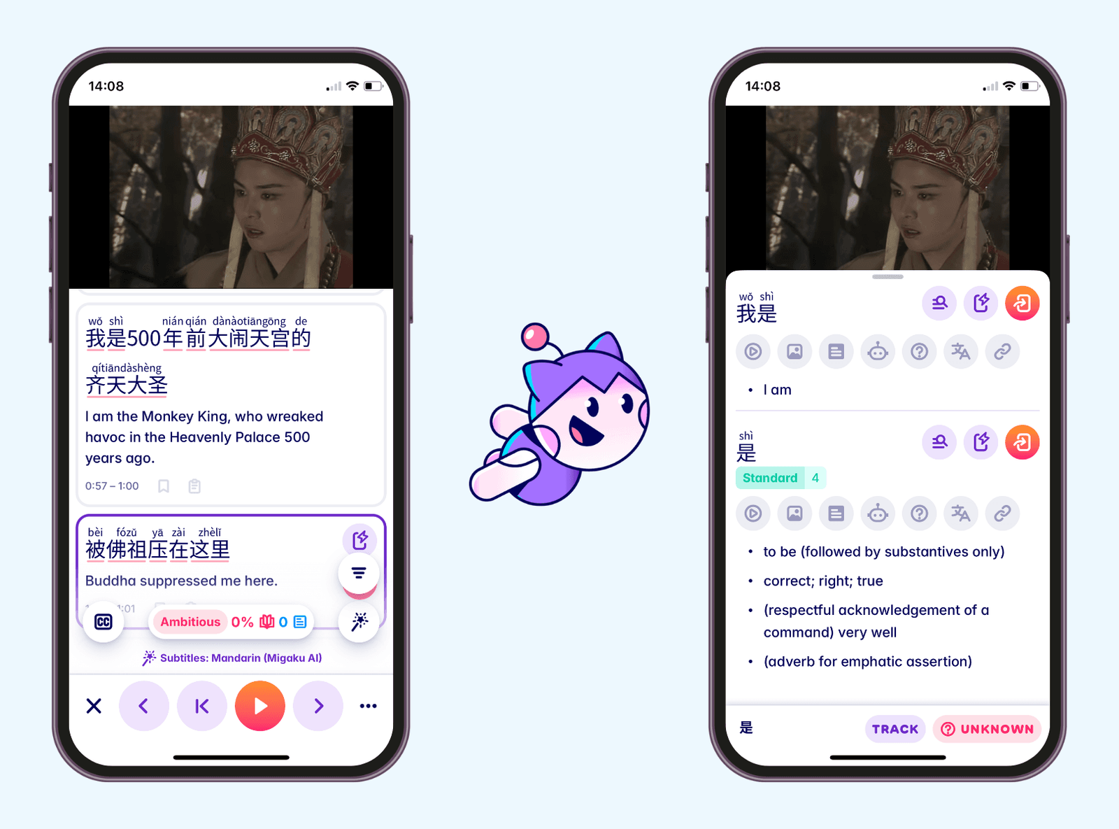 Learn the Chinese language and how to ask names with Migaku app
