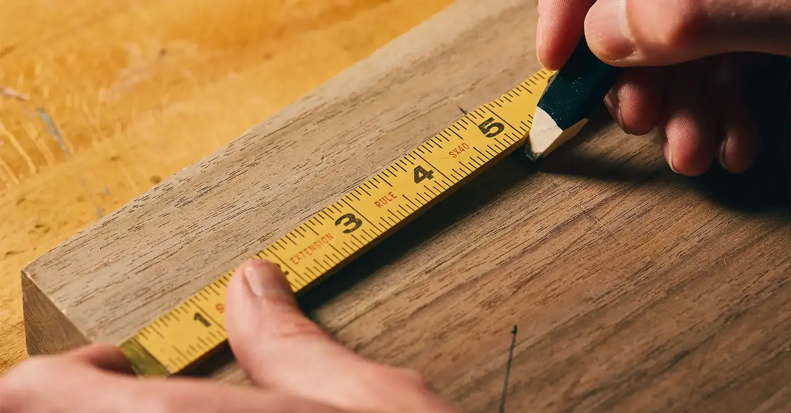 measuring wood