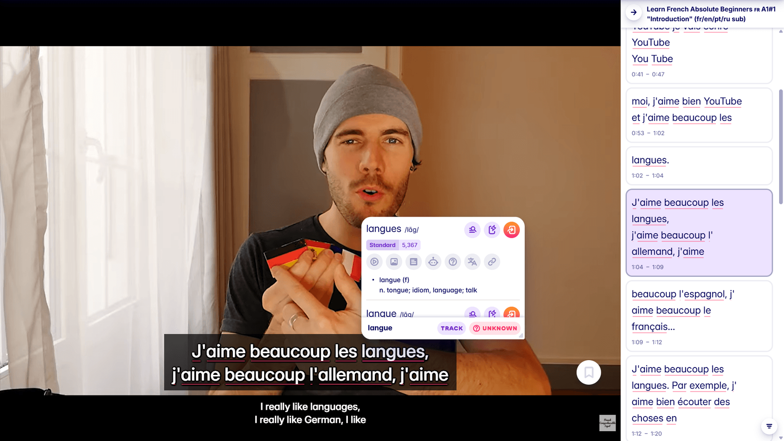 learn imperative in french with migaku extension and app