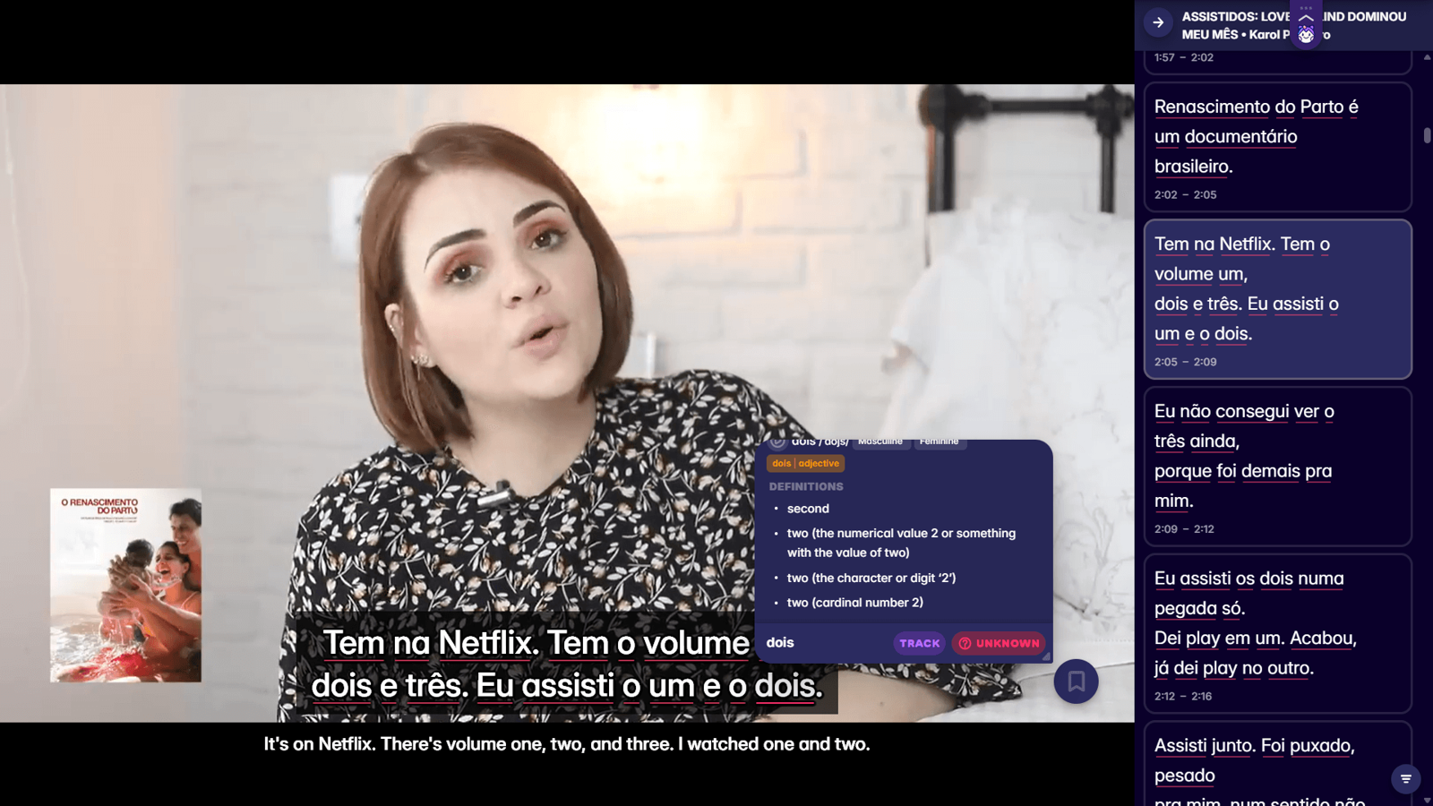 learn portuguese phrases with migaku extension and app