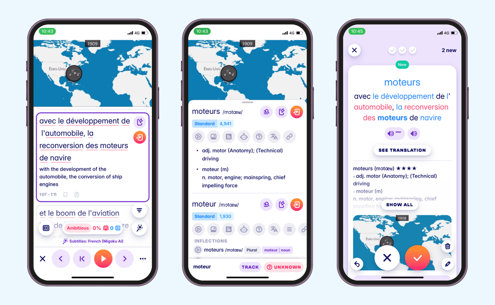 learn french language with migaku