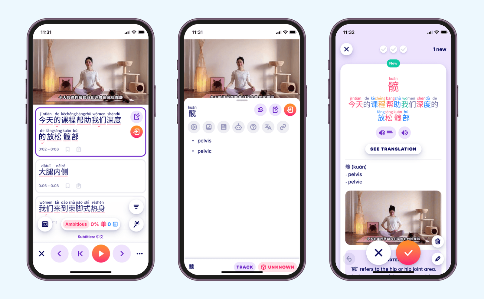 Learn parts of body in Chinese with Migaku