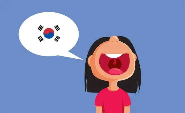 Woman learning Korean.