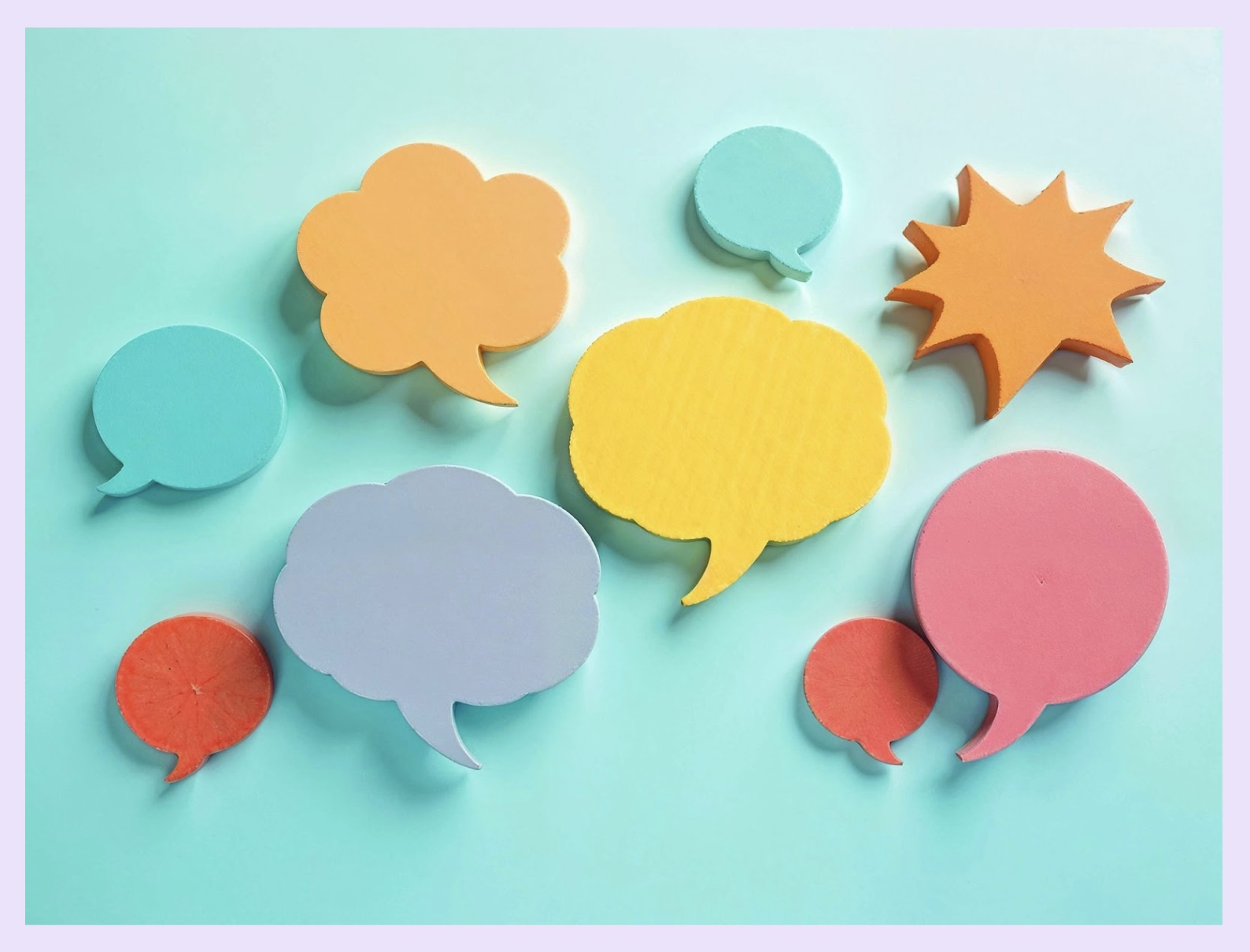 A screenshot with lots of thought bubbles, to be filled with tons of different types of slang