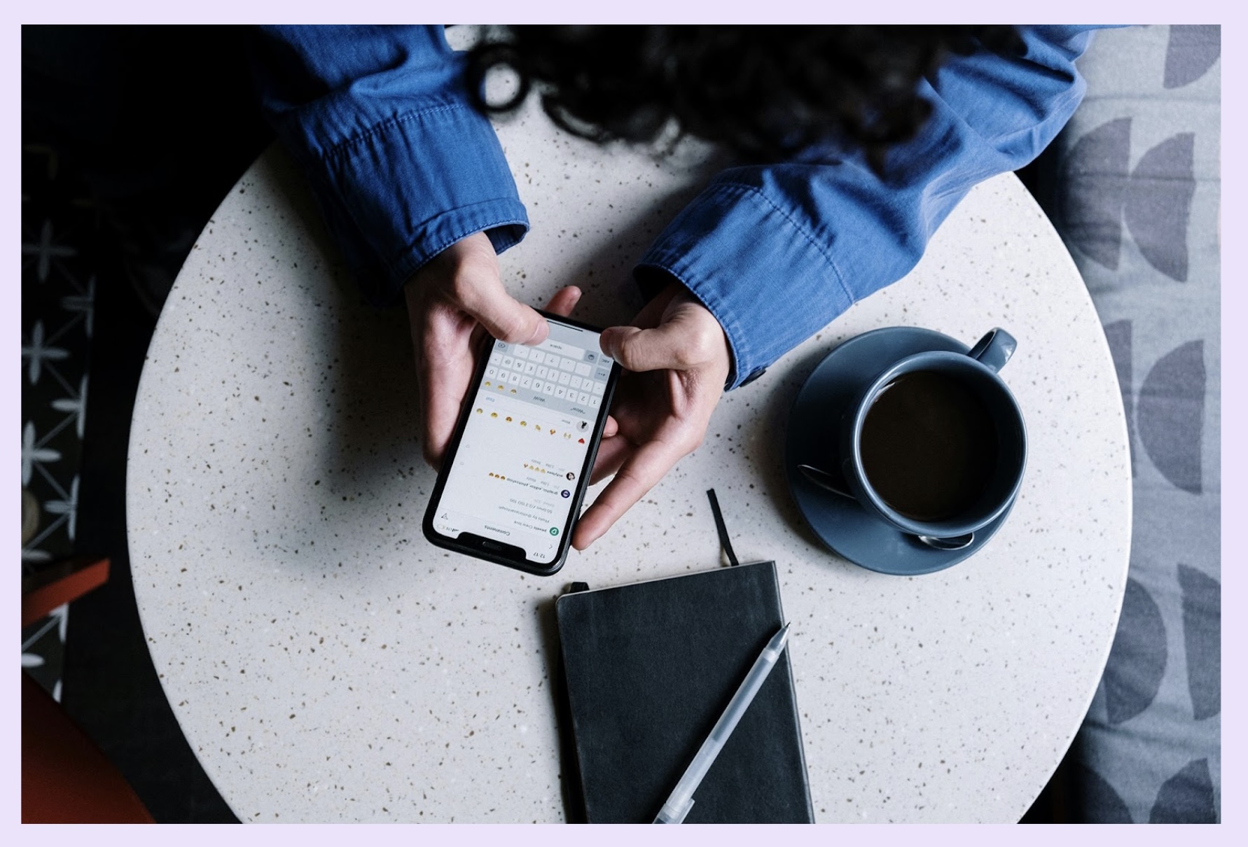 A screenshot of someone doing something surely productive on their phone, which is where SNS slang is used