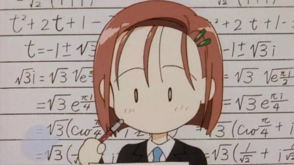 A screenshot of a confused anime character, perhaps wondering how to use Japanese counters