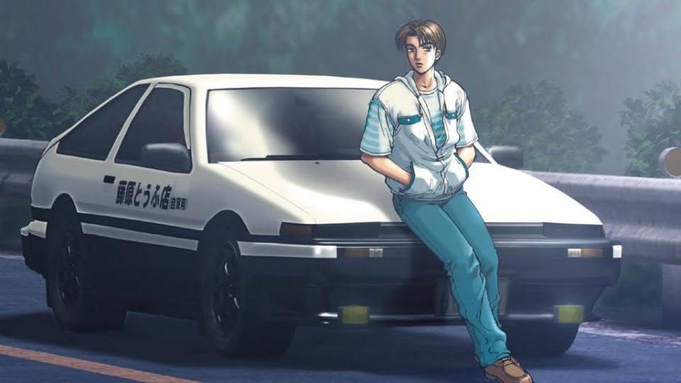 A picture of a guy leaning on a car, which is one of the things you can count with 台 in Japanese
