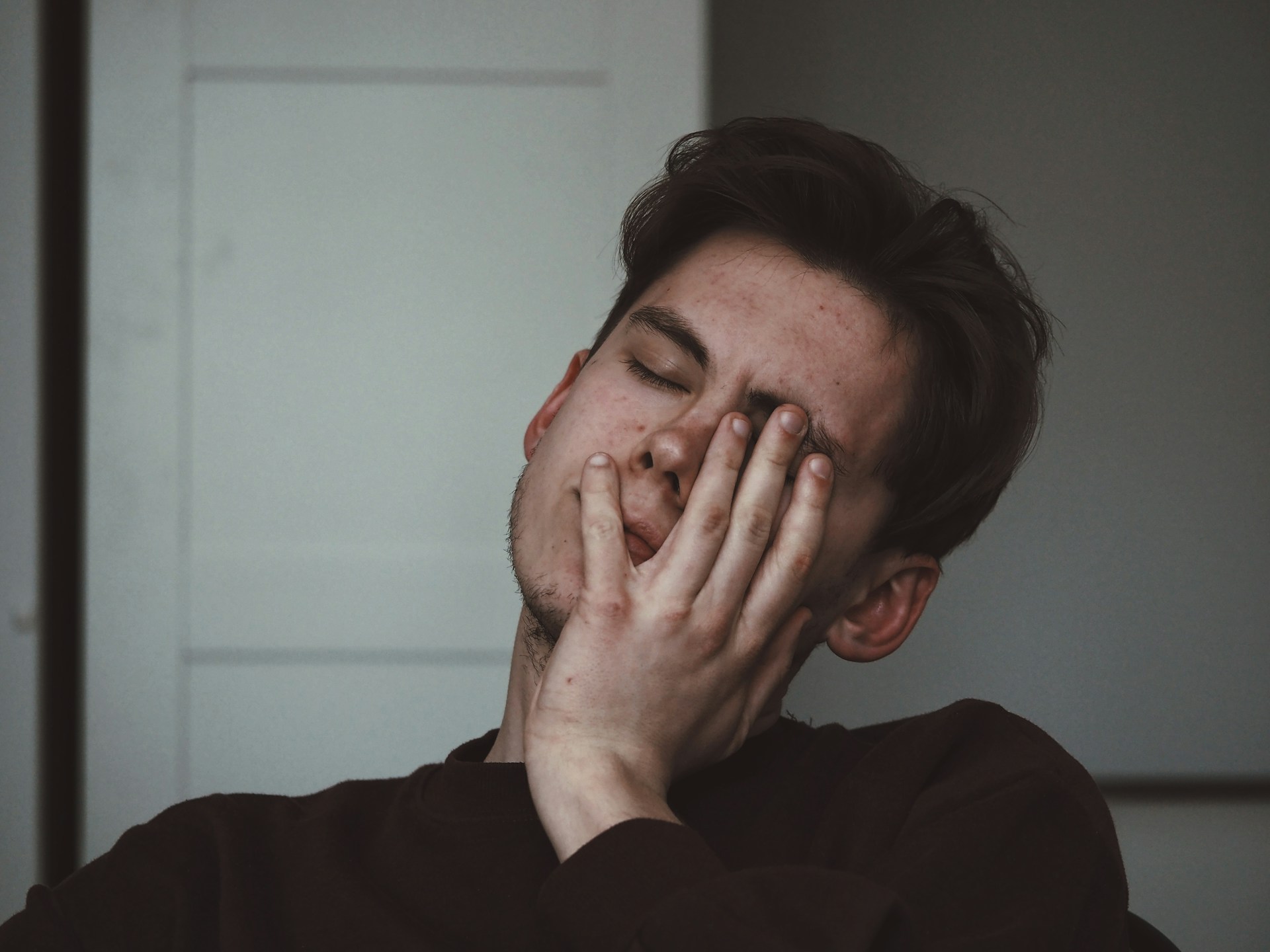 A very tired looking guy—it takes a lot of effort to learn Japanese!