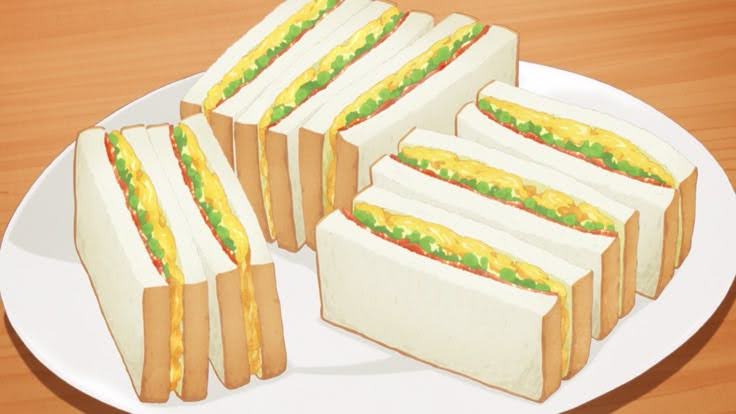 A screenshot of several sandwiches, which are one of the things you can count with ~つ in Japanese